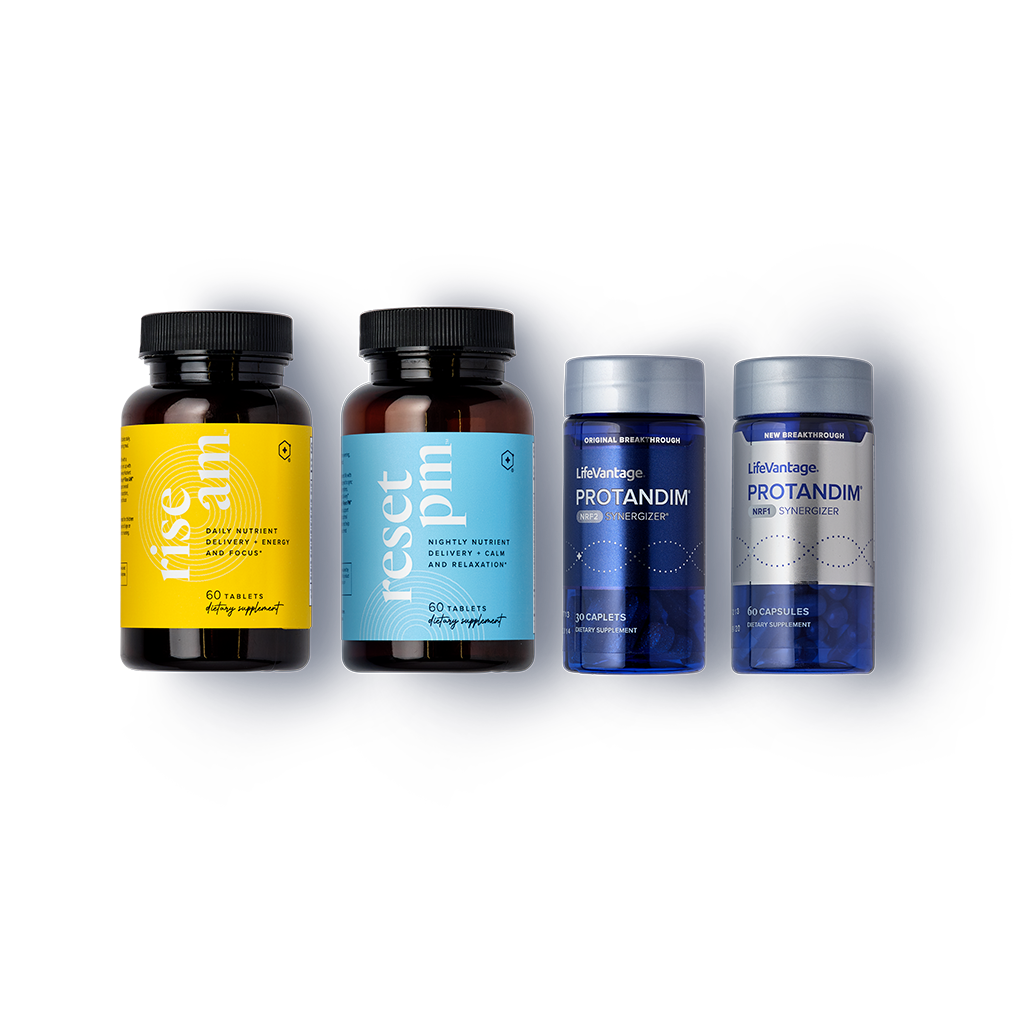 LifeVantage® Rise AM™ & Reset PM™ + Protandim® Dual Synergizer Stack