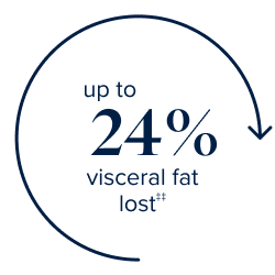 up to 24% visceral fat lost
